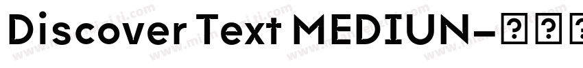 Discover Text MEDIUN字体转换